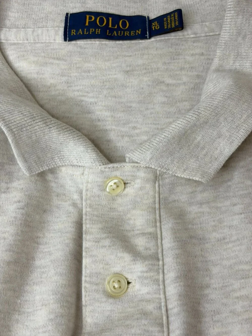 Polo Ralph Lauren Polo Shirt Men’s XL Gray Heather 100% Cotton Classic Fit Golf